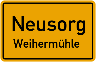 Straßenverzeichnis Neusorg Weihermühle