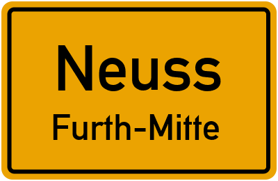 Ortsschild Neuss Furth-Mitte