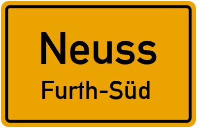 Ortsschild Neuss Furth-Süd