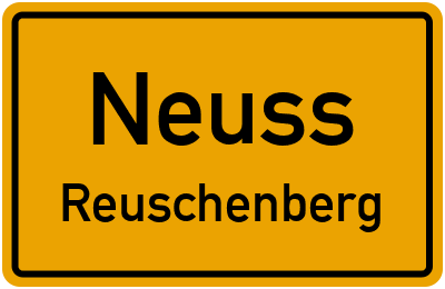 Ortsschild Neuss Reuschenberg