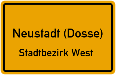 Straßenverzeichnis Neustadt (Dosse) Stadtbezirk West