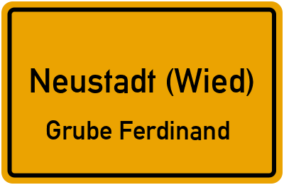 Straßenverzeichnis Neustadt (Wied) Grube Ferdinand