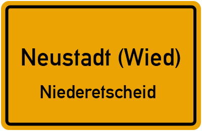 Straßenverzeichnis Neustadt (Wied) Niederetscheid