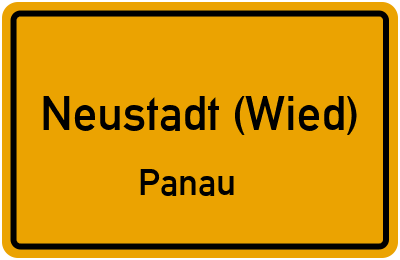Ortsschild Neustadt (Wied) Panau