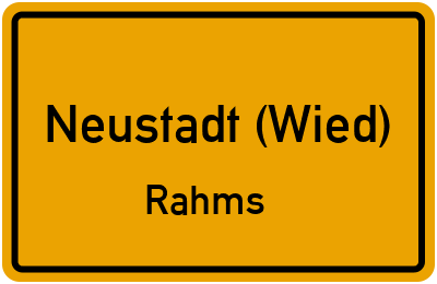 Ortsschild Neustadt (Wied) Rahms