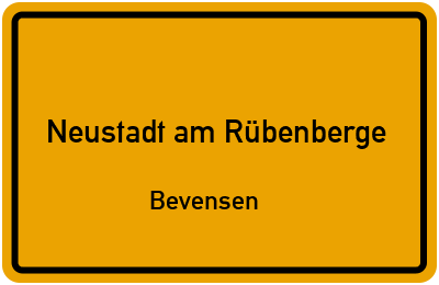 Ortsschild Neustadt am Rübenberge Bevensen