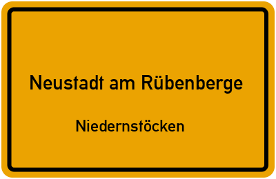 Straßenverzeichnis Neustadt am Rübenberge Niedernstöcken