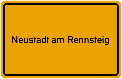 Ortsschild von Gemeinde Neustadt am Rennsteig in Thüringen