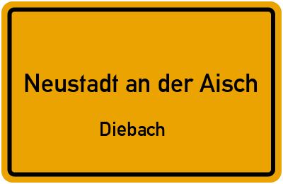 Straßenverzeichnis Neustadt an der Aisch Diebach