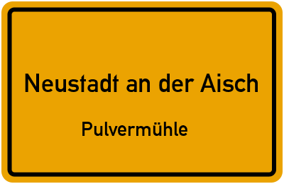 Straßenverzeichnis Neustadt an der Aisch Pulvermühle