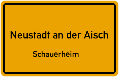 Straßenverzeichnis Neustadt an der Aisch Schauerheim
