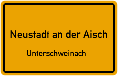Straßenverzeichnis Neustadt an der Aisch Unterschweinach