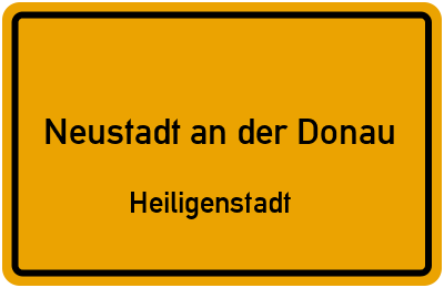 Straßenverzeichnis Neustadt an der Donau Heiligenstadt