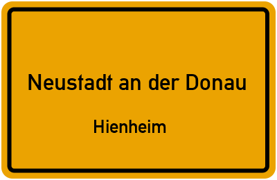 Straßenverzeichnis Neustadt an der Donau Hienheim