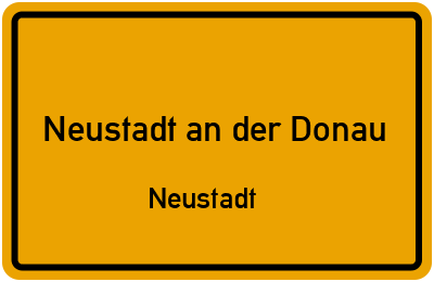 Straßenverzeichnis Neustadt an der Donau Neustadt