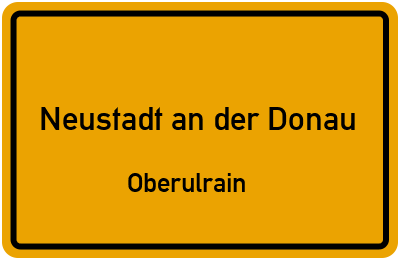 Straßenverzeichnis Neustadt an der Donau Oberulrain