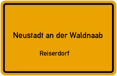 Straßenverzeichnis Neustadt an der Waldnaab Reiserdorf