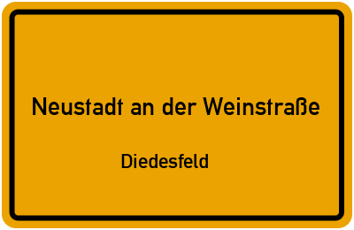 Straßenverzeichnis Neustadt an der Weinstraße Diedesfeld