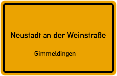 Straßenverzeichnis Neustadt an der Weinstraße Gimmeldingen