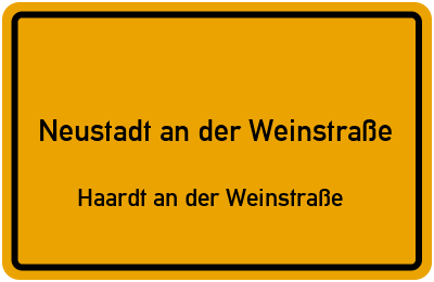 Straßenverzeichnis Neustadt an der Weinstraße Haardt an der Weinstraße