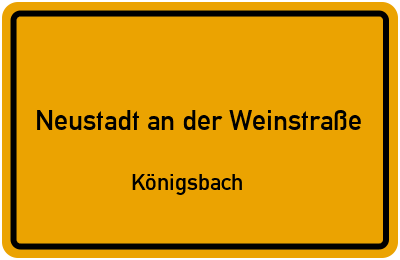 Straßenverzeichnis Neustadt an der Weinstraße Königsbach