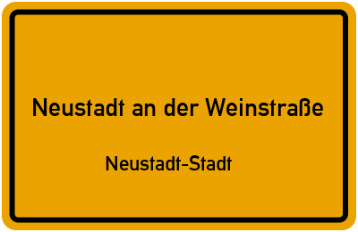 Straßenverzeichnis Neustadt an der Weinstraße Neustadt-Stadt