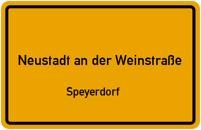 Straßenverzeichnis Neustadt an der Weinstraße Speyerdorf