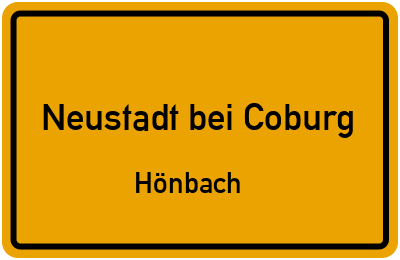 Straßenverzeichnis Neustadt bei Coburg Hönbach