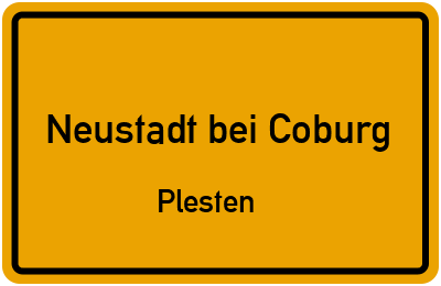 Straßenverzeichnis Neustadt bei Coburg Plesten