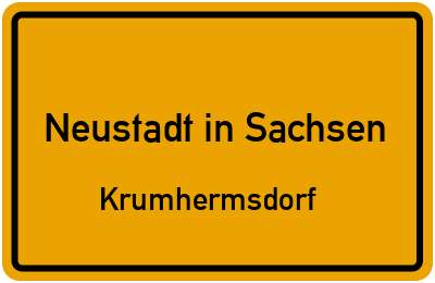 Straßenverzeichnis Neustadt in Sachsen Krumhermsdorf