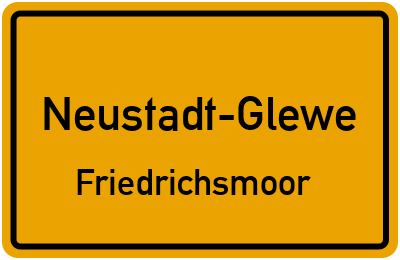 Straßenverzeichnis Neustadt-Glewe Friedrichsmoor