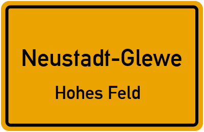 Straßenverzeichnis Neustadt-Glewe Hohes Feld