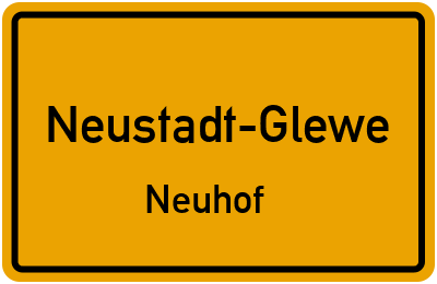 Straßenverzeichnis Neustadt-Glewe Neuhof
