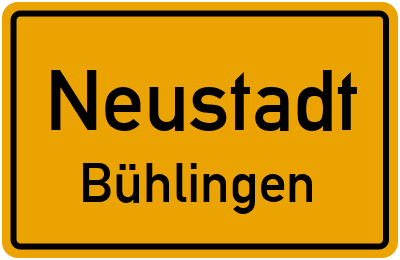Straßenverzeichnis Neustadt Bühlingen