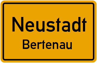 Straßenverzeichnis Neustadt Bertenau