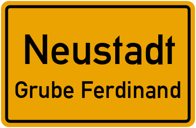 Straßenverzeichnis Neustadt Grube Ferdinand