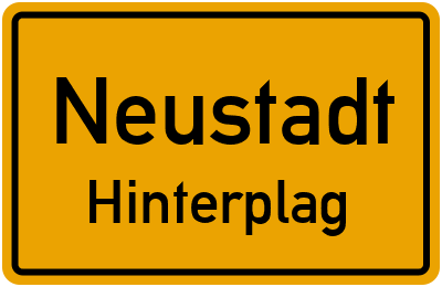 Straßenverzeichnis Neustadt Hinterplag