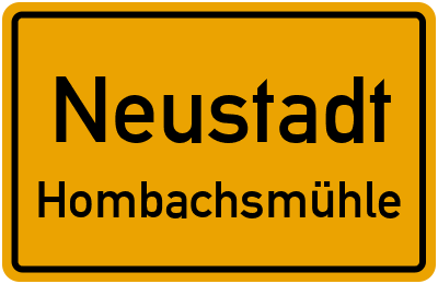Straßenverzeichnis Neustadt Hombachsmühle