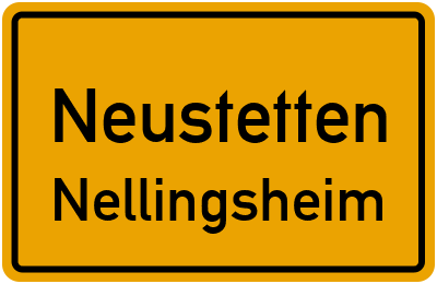 Ortsschild Neustetten Nellingsheim