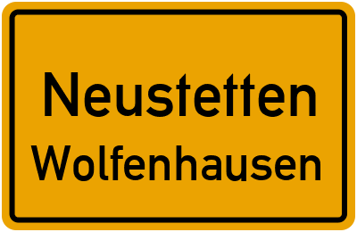 Ortsschild Neustetten Wolfenhausen
