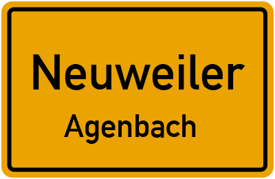 Ortsschild Neuweiler Agenbach