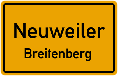 Ortsschild Neuweiler Breitenberg