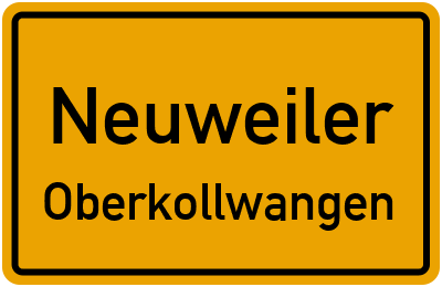 Ortsschild Neuweiler Oberkollwangen