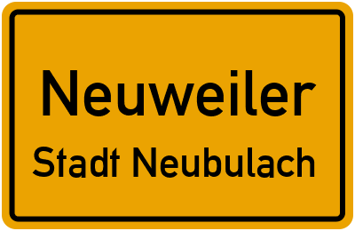 Straßenverzeichnis Neuweiler Stadt Neubulach
