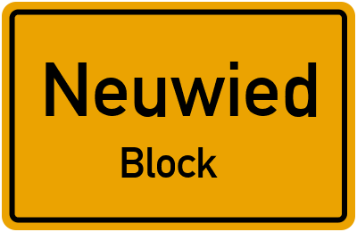 Ortsschild Neuwied Block