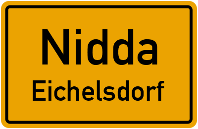 Ortsschild Nidda Eichelsdorf