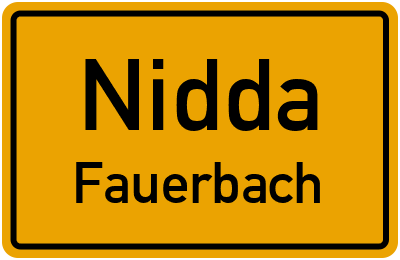 Ortsschild Nidda Fauerbach