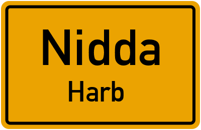 Ortsschild Nidda Harb