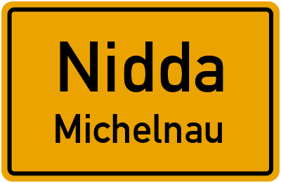 Ortsschild Nidda Michelnau