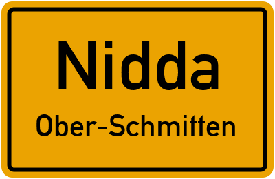 Ortsschild Nidda Ober-Schmitten